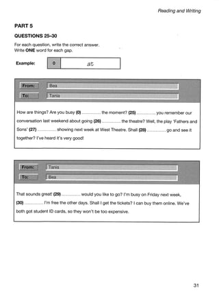 Ket 2020 a2 key 1 authentic practice tests | PDF