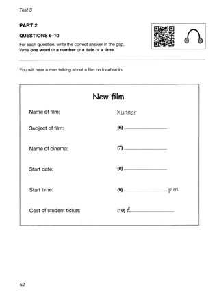 Ket 2020 a2 key 1 authentic practice tests | PDF