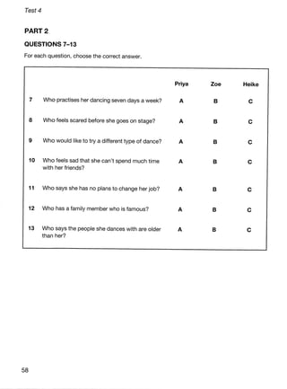 Ket 2020 a2 key 1 authentic practice tests | PDF