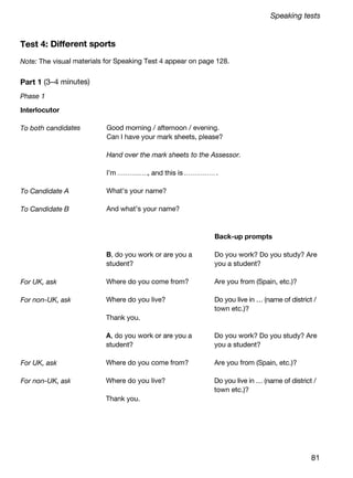 Ket 2020 a2 key 1 authentic practice tests | PDF