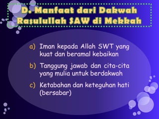 Keteladanan rasulullah saw periode mekkah