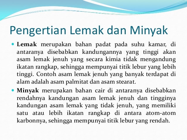 Perbedaan Minyak Dan Lemak - Berbagi Informasi
