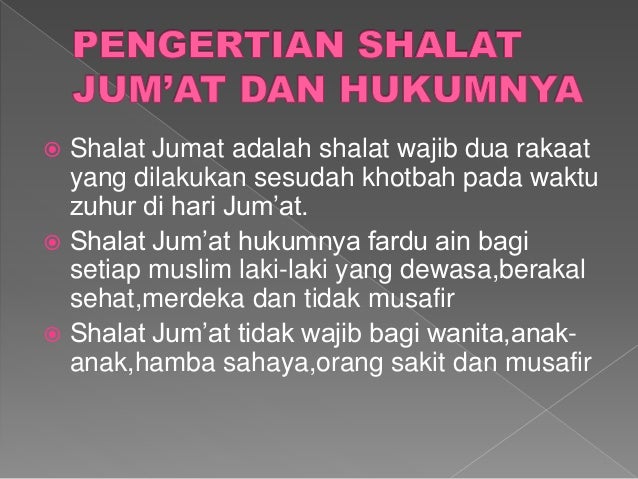 Ketentuan Shalat Jum At