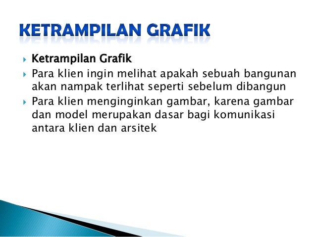 Keterampilan Dlm Dunia Arsitektur