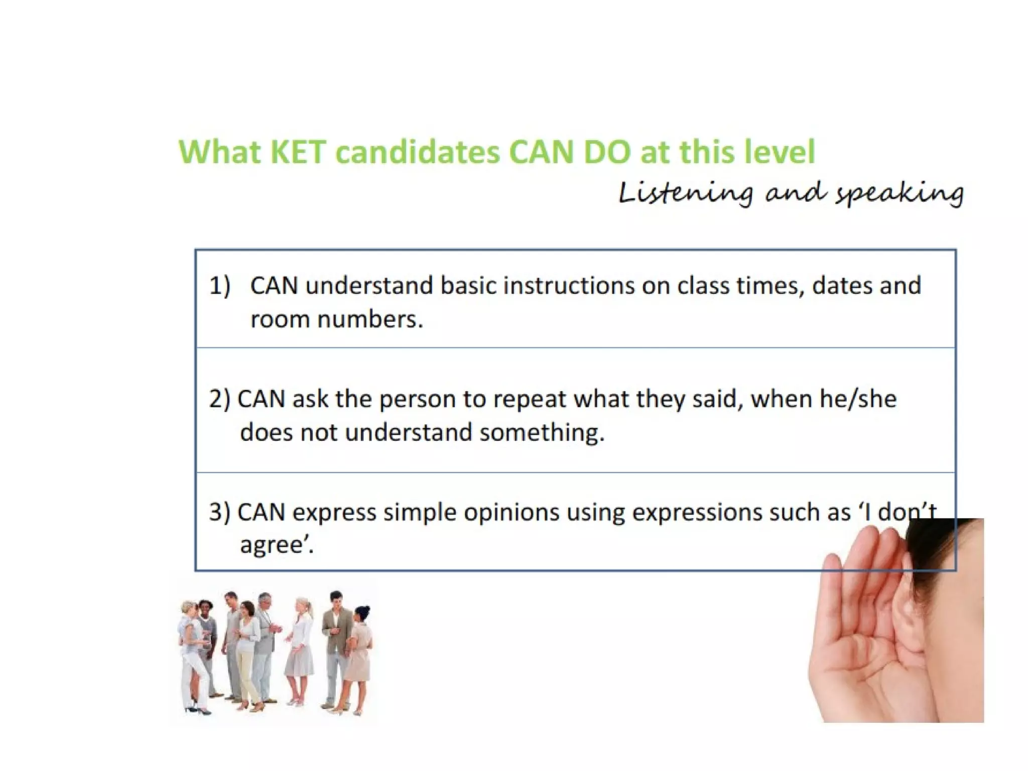 KET EXAM BASIC OUTLINE