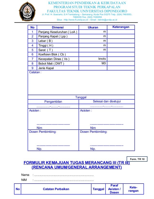 Ket mhs formulir tat rdll jurusan perkapalan Ket mhs formulir tat rdll jurusan perkapalan