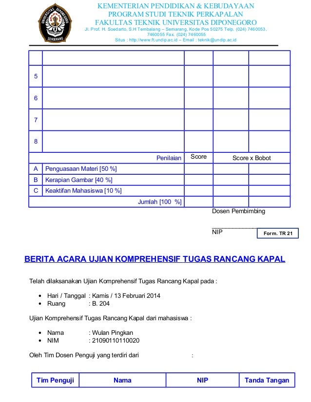 Ket mhs formulir tat rdll jurusan perkapalan Ket mhs formulir tat rdll jurusan perkapalan