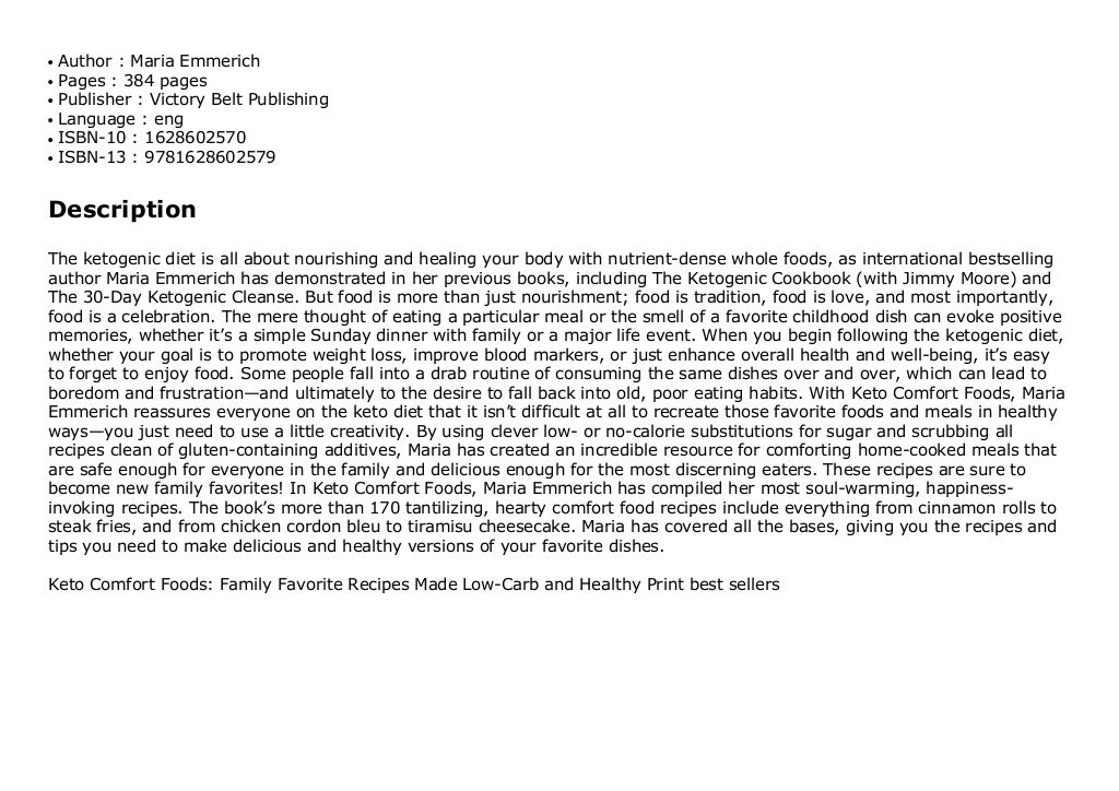 Keto Comfort Foods Family Favorite Recipes Made Low carb And Healthy Keto Comfort Foods: Family Favorite Recipes Made Low-Carb and Healthy…