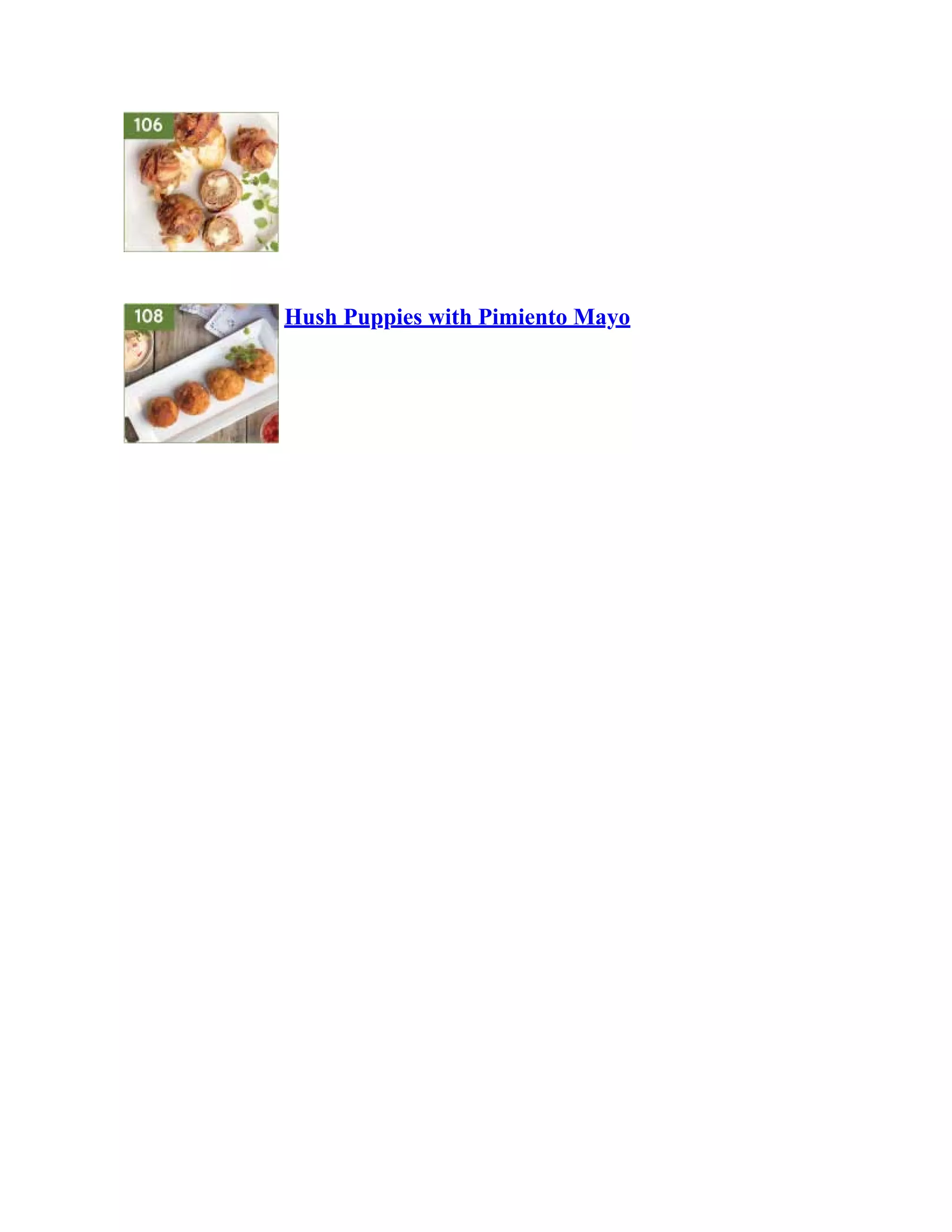 Hush Puppies with Pimiento Mayo
 