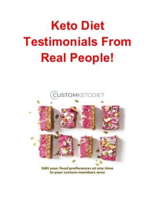 Keto Diet Testimonials From Real People! Slide 1