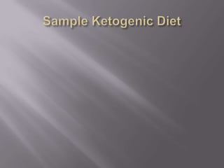 Ketogenic diet for epilepsy