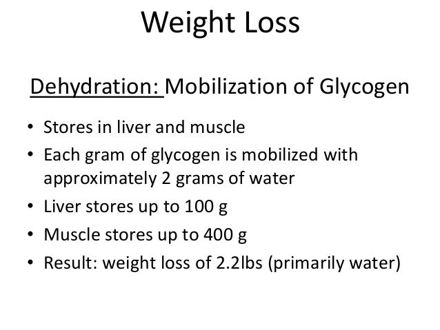 Weight Loss From Dehydration And Blood