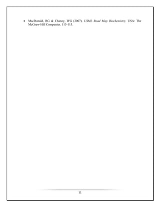 11
 MacDonald, RG & Chaney, WG (2007). USML Road Map Biochemistry. USA: The
McGraw-Hill Companies. 113-115.
 