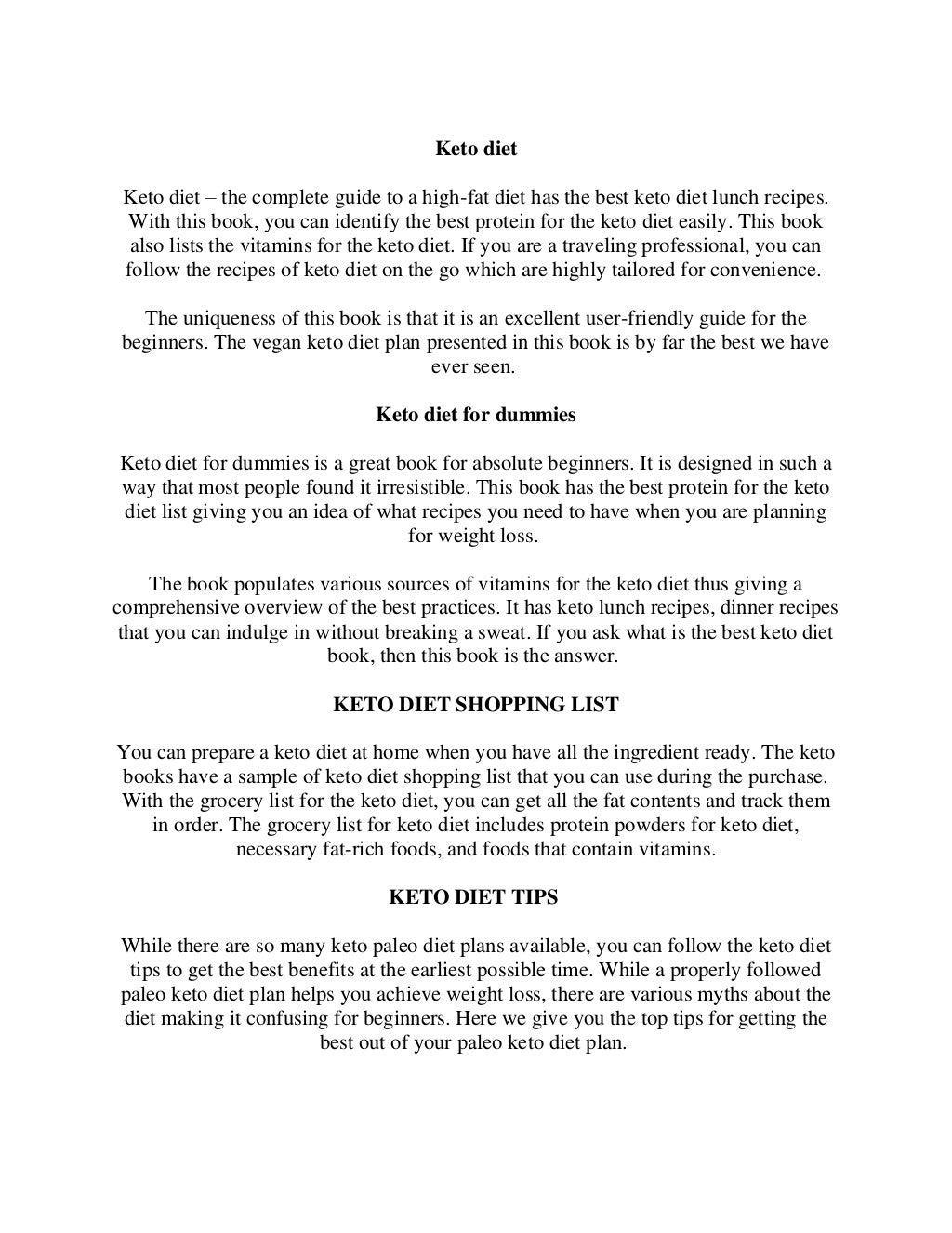 How to lose weight fast - Keto diet