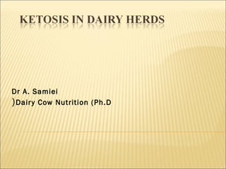 Dr A. Samiei
Dairy Cow Nutrition (Ph.D(
 