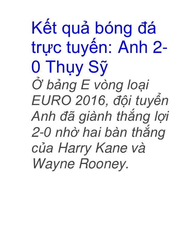 Ket qua bong da truc tuyen anh 2 - 0 thuy sy