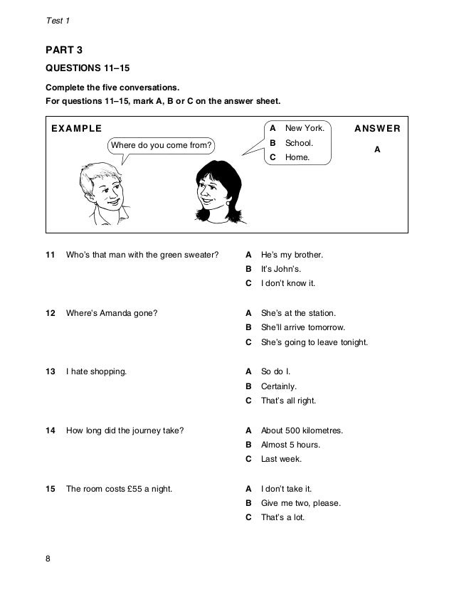cambridge ket exam sample papers pdf