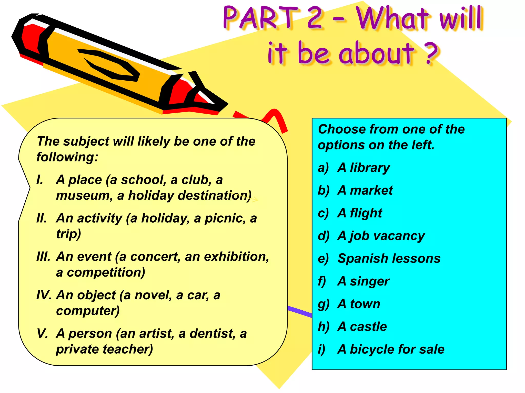 educationPART 1  Student-examinerinteractionThink of what you would say in connection with:family