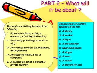 educationPART 1  Student-examinerinteractionThink of what you would say in connection with:family