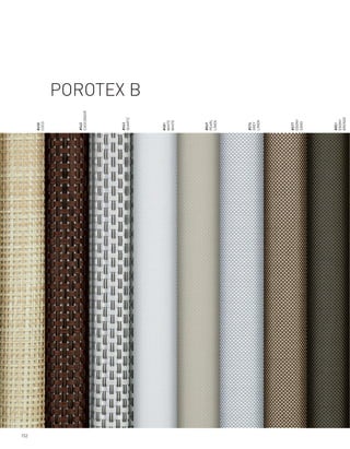 152
      #658
      COCO




      #545
      CHOCONOIR




      #543
      QUARTZ
                  POROTEX B


      #581
      WHITE
      WHITE




      #849
      PEARL
      LINEN




      #576
      GREY
      LINEN




      #577
      EBONY
      SAND




      #851
      EBONY
      BRONZE
 