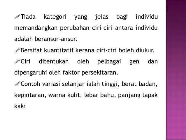 Keturunan Variasi
