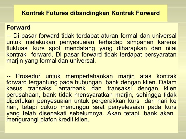 Forward Futures And Options