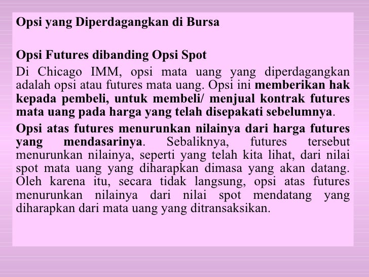 Opsi diperdagangkan