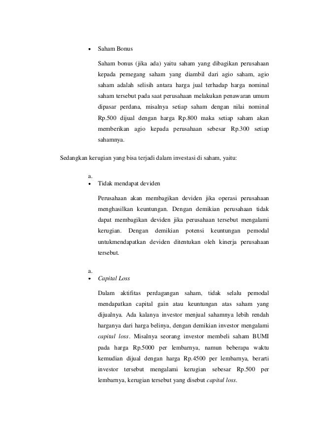Keuntungan dan kerugian investasi forex