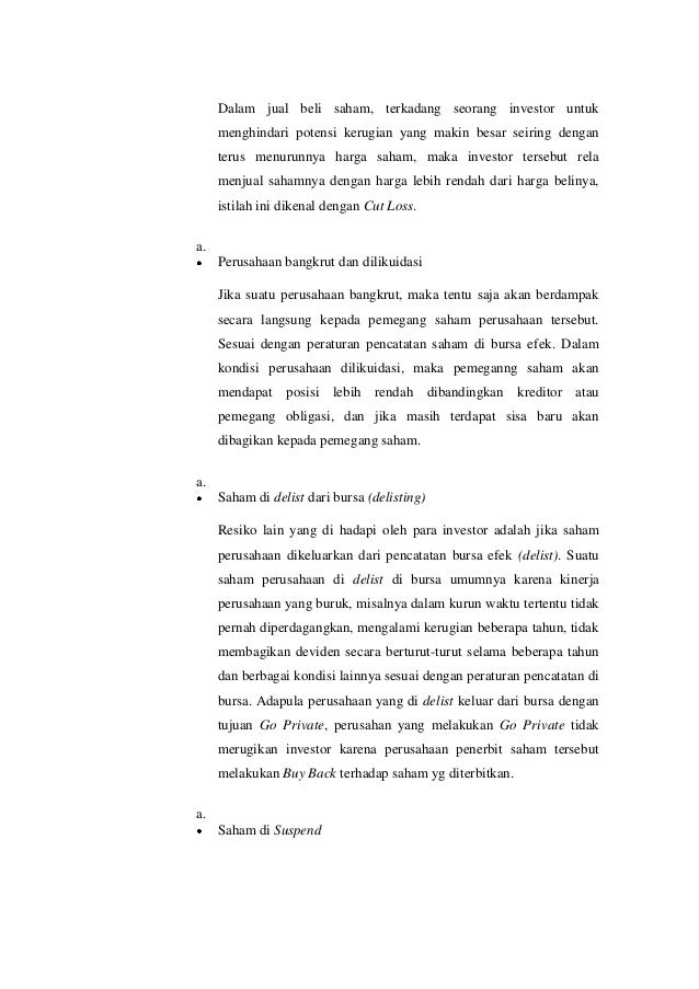 Keuntungan dan kerugian investasi forex