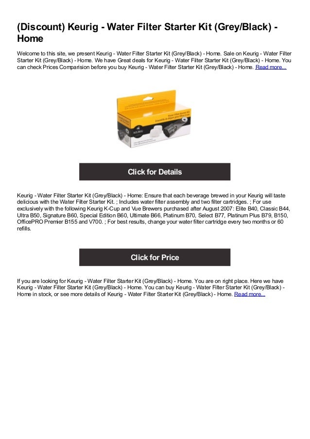 Keurig water filter starter kit (grey black) home