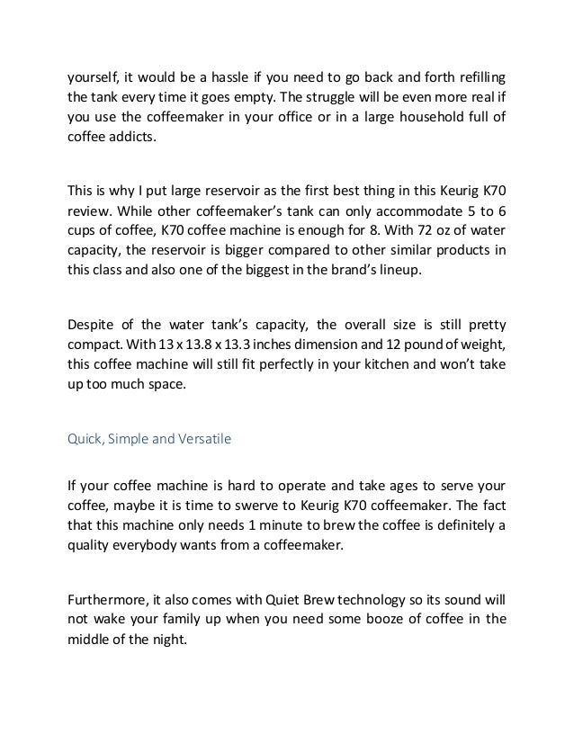 Keurig k70