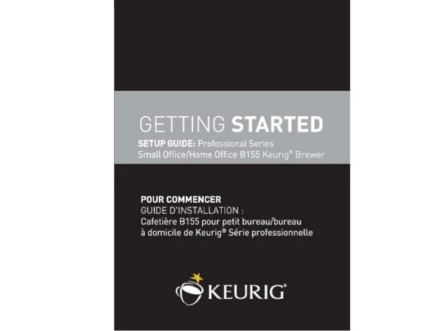 Keurig Manual B155 Quick Start Guide