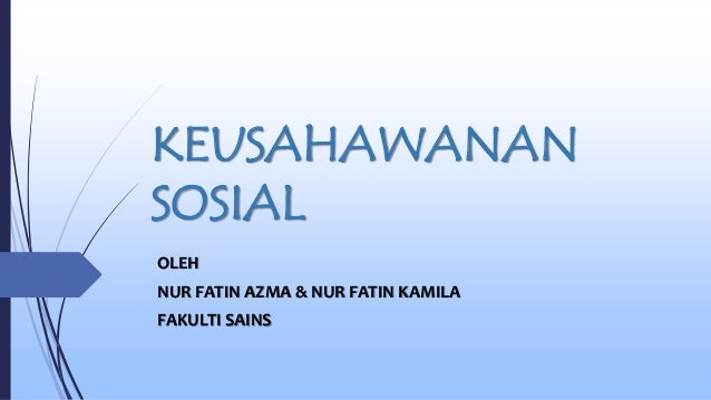 Keusahawanan Sosial