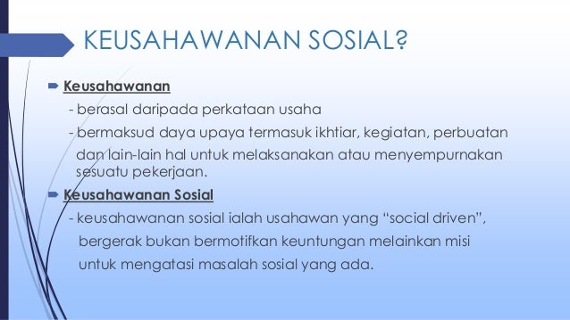 Keusahawanan Sosial