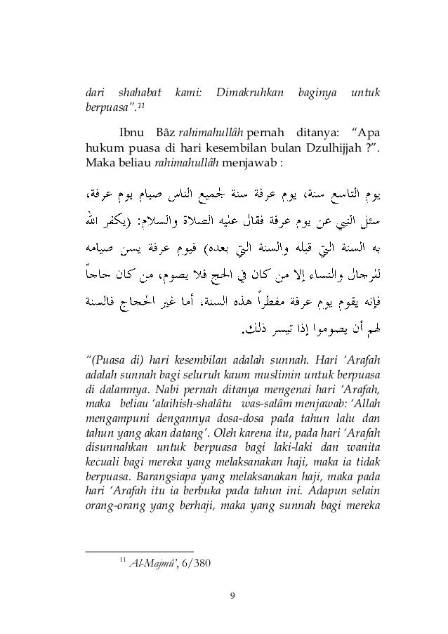 Keutamaan puasa 'arafah, dan kapan dilaksanakan