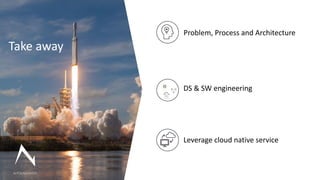 13
Take away
Leverage cloud native service
Problem, Process and Architecture
DS & SW engineering
 