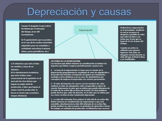 depreciación y causas