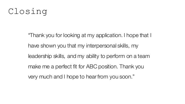 leadership skills cover letters