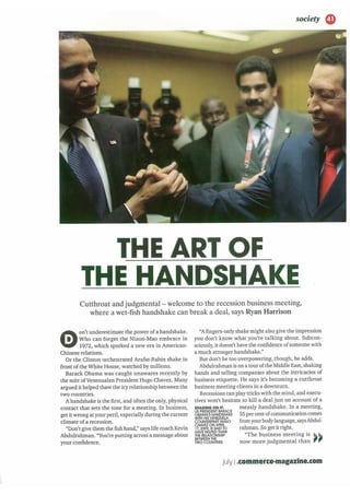 Kevin abdulrahman  the art of the handshake