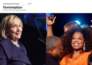 Slide 39Put sociology before technology
Feminisation
The rise and social impact of women
 