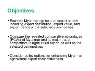 Assessing Agri-food Trade Comparative Advantage among Myanmar’s Neighboring Countries:  Findings from the UN Comtrade