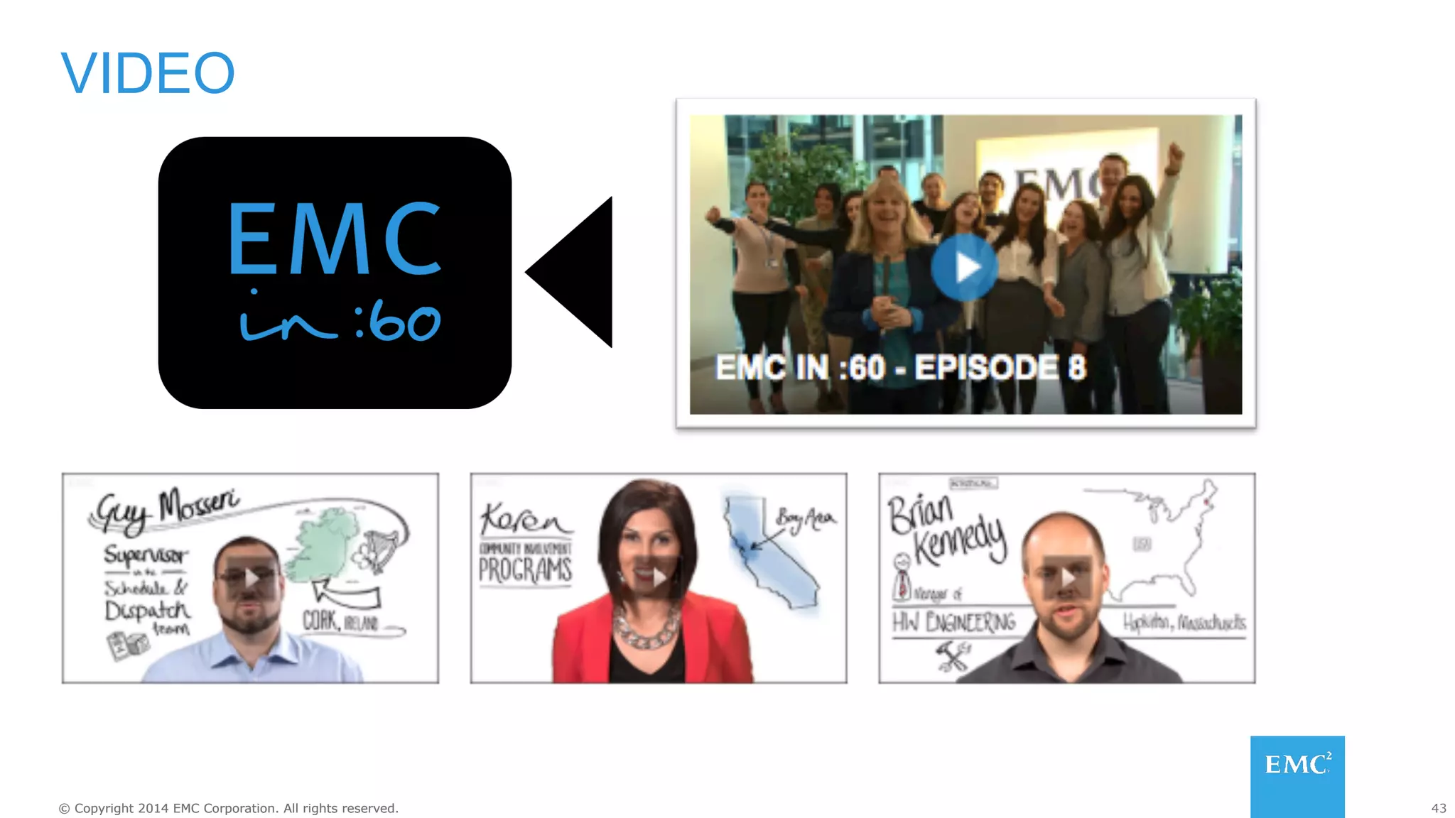 43© Copyright 2014 EMC Corporation. All rights reserved.© Copyright 2014 EMC Corporation. All rights reserved.
VIDEO
 