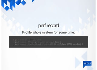 Profiling your Applications using the Linux Perf Tools | PDF