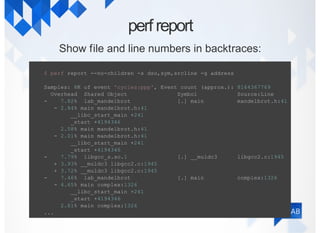 Profiling your Applications using the Linux Perf Tools | PDF