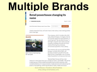 Kevin Hillstrom, President, MineThatData
(http://blog.minethatdata.com)
79
Multiple Brands
 