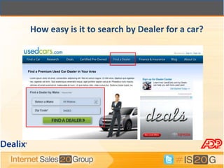 How easy is it to search by Dealer for a car?
 