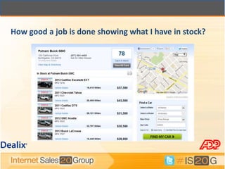 How good a job is done showing what I have in stock?
 