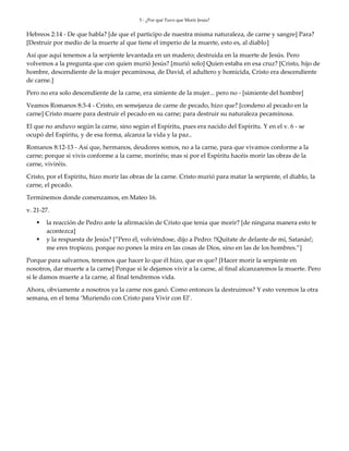 Por que tuvo que morir Jesus