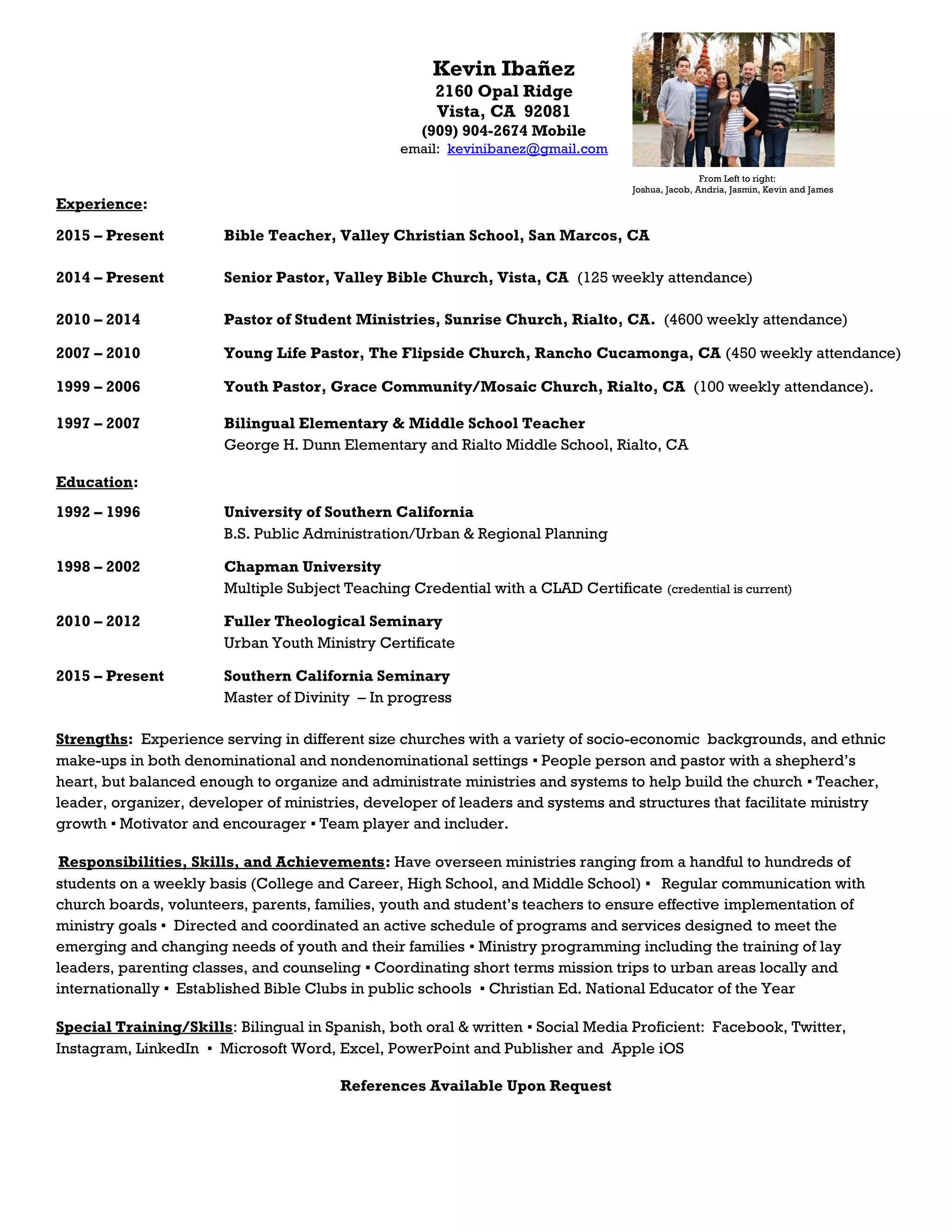 Kevin ibanez' Resume 2016 | PDF