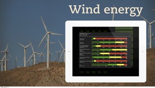 Wind energy




Friday, July 20, 12
 